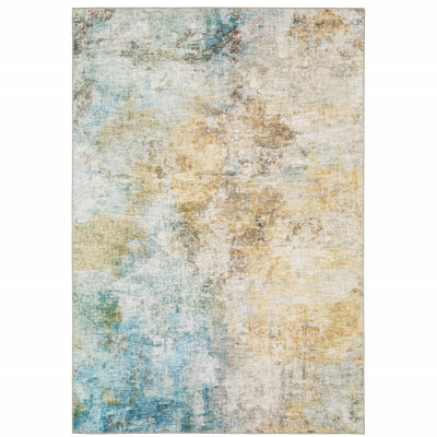 Tapis jaune / bleu Kluesner