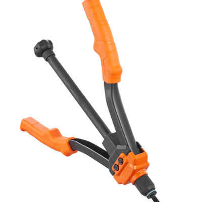 14 - Inch Rivet Nut , 7 Metric And Mandrels, 70 Assorted Nuts, Orange Color, Comfortable Efficient Riveting Tool, Nuts In Sizes, Lever Type De Riveting, Steel, Suitable For Small Projects