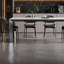 Stainless steel glossy rock plate dining table-118519747