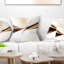 Dynamic Golden Waves - Coussin imprimé abstrait-89823914-29366529