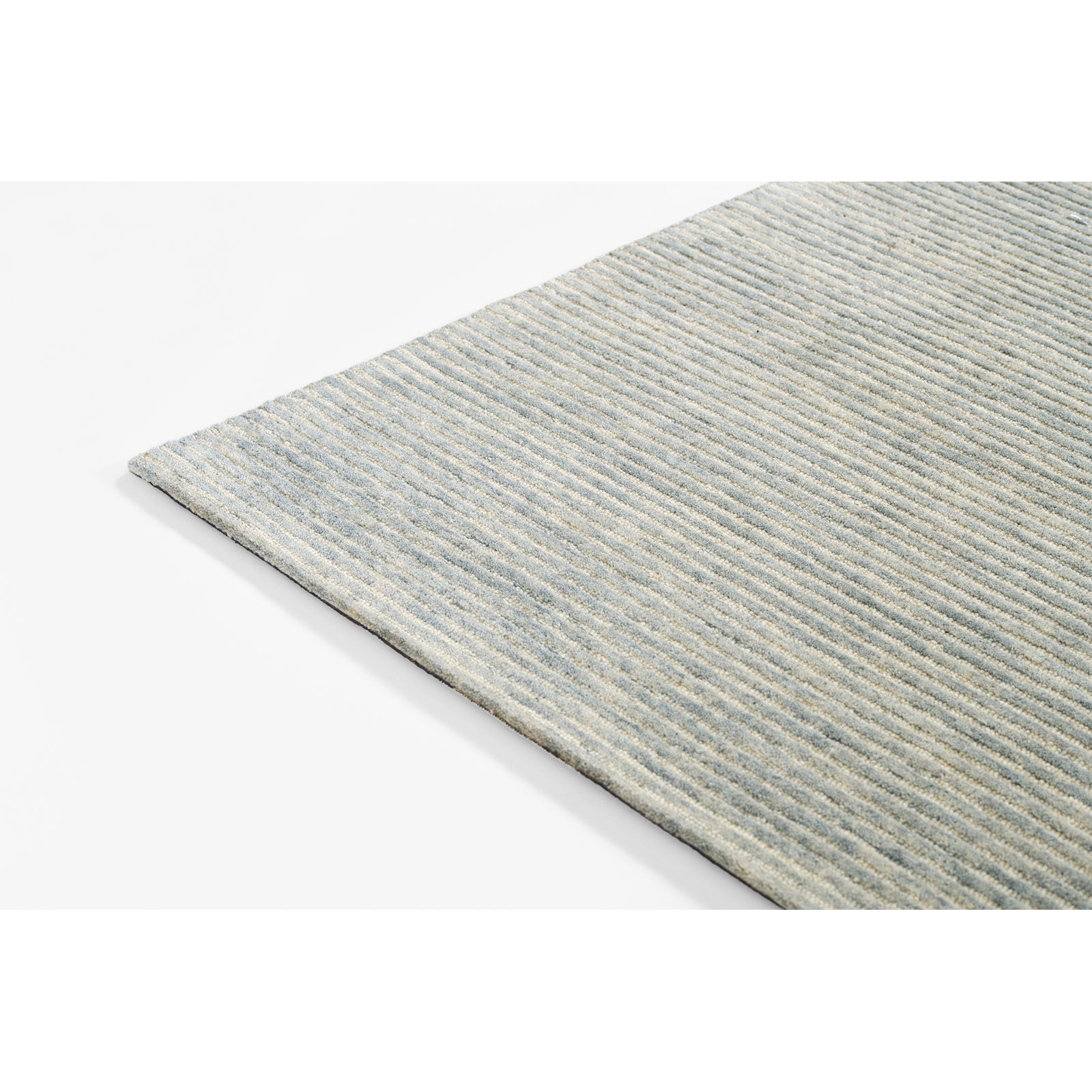  Charles Hand Tufted Wool Striped Blue Area Rug 5' X 8', 8' X 10'