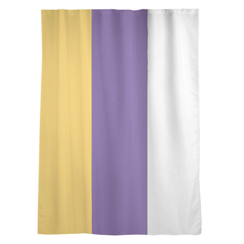 Panneau de rideau simple diaphane avec passe-tringle Stripes, Minnesota Football Purple