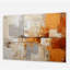 Gris, jaune, orange, impressions - Collages abstraits, acrylique, décoration murale-101523740