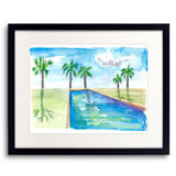 Zen Feeling Infinity Pool With View Of Caribbean Sea Print by Martina Bleichner