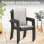 Ensemble de patio 5 pièces comprenant 4 chaises de salle à manger empilables et une table ronde de 103 cm (40,6 po), structure résistante aux intempéries, confortable, trou pour parasol de 4 cm x 4,8 cm (1,57 po x 1,9 po), idéal pour les terrasses de piscine. Composition : métal. Ajustable.