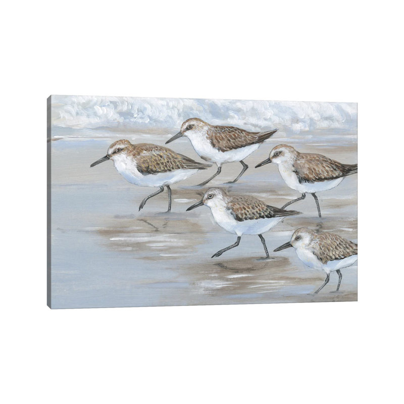 Sandpipers I - Giclée sur toile tendue avec châssis, H 12 po x l 18 po