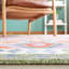 Tapis touffeté à la main de style sud-ouest Horwich en mauve / blanc / vert-1815353492