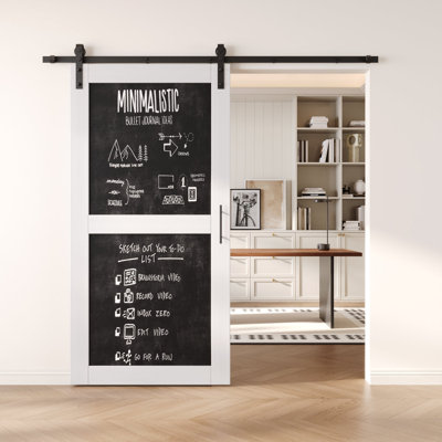 Porte de grange à 2 panneaux de 48 po x 80 po Homquer