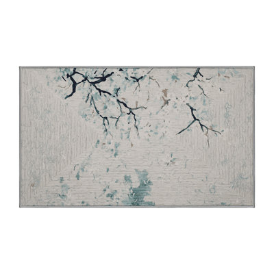 Tapis gris lavable à la machine