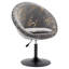 Fauteuil d'appoint pivotant en velours Pilcher-2065442073