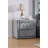 1Pc Faux Marble Top Nightstand 2- Drawers Storage Button Tufted Faux Crystal Tufted-1679488264
