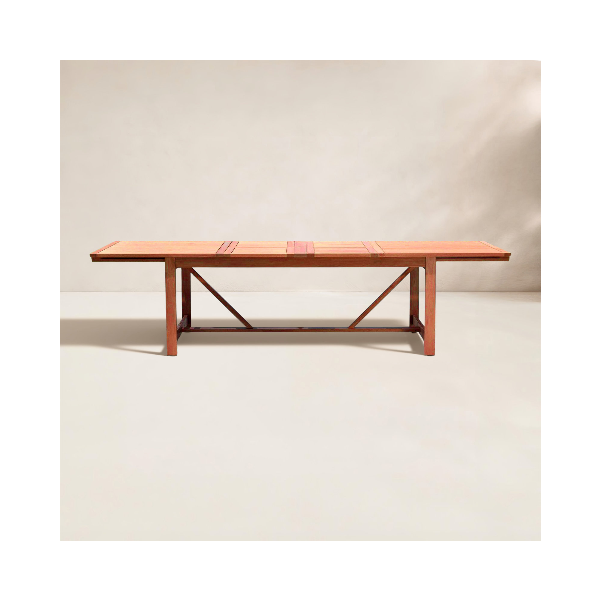 Alyisa Extendable Wooden Dining Table, Dark Brown