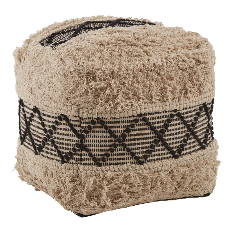 Kornegay 50cm Wide Square Geometric Pouffe Ottoman