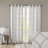 Fretwork Print Grommet Top Window Curtain Panel With Geometric Design And Sunlight Filtering Functionality.-534900654-534900624