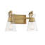 Cyclade 2 Light Transparent Dimmable Vanity Light-70337320