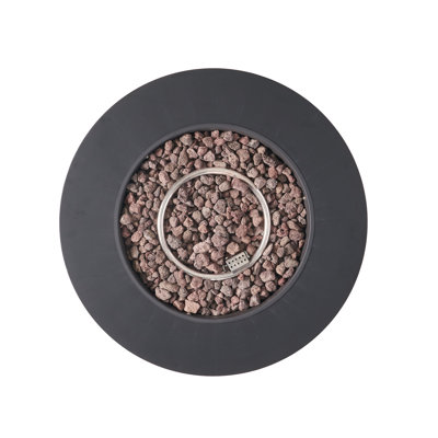Round Iron Fire Pit - 40,000 BTU (32-inch, Dark Grey)