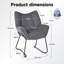 Comfortable Single Sofa Lounge Chair, Modern Armchair with Metal Legs, Suitable for Living Room, Bedroom