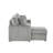Plush Sectional Sofa W/ Pull Out Sleeper Made With Velvet Fabric- Gray-735875057