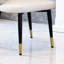 Chaises de salle à manger ergonomiques modernes en cuir PU (ensemble de 2, beige) avec pieds en acier au carbone | Idée de cadeau