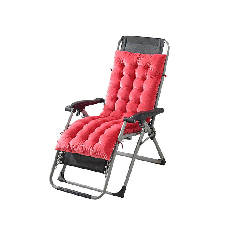 Outdoor 4'' Rocking Chair Chair Pad, Red, 51"W x 20"D