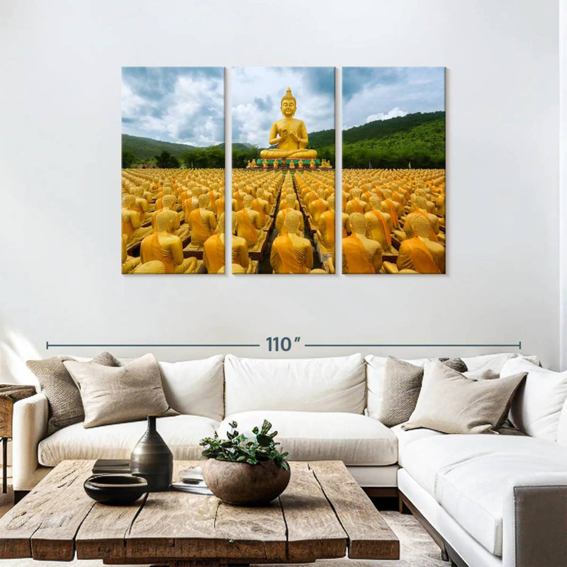 Adella Buddhist Memorial Park Buddhas, 48" H x 74" W