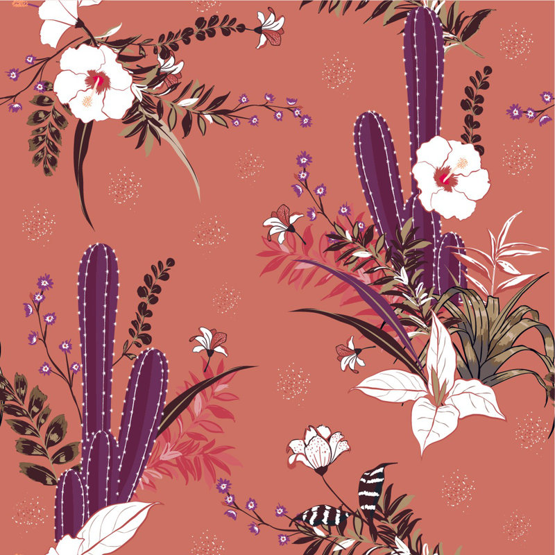 Aracelli Floral Tile, 125" L x 25" W