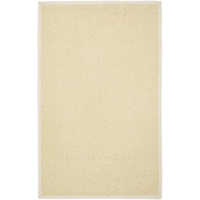 Auckland Texture Creme Area Rug, Rectangle 5' x 8'