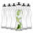 Brightware Spring Glass Water Bottles – 17.5 oz – Set of 6 