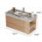 36" Modern Bathroom Vanity with Sintered Stone Table Top, 2 Drawers, Pre-Assembled Wall Mounted Bathroom Vanity-1623036050