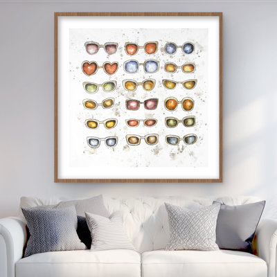 Women's Sunglasses Framed Print | Stylish Home Decor
