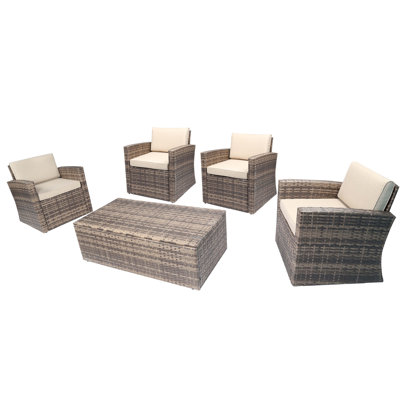 Jazai 4 - Person Patio Conversation Set