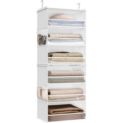 Vliesstoff, Bambus-Einsätze, Polyamid (Nylon), Metallhaken, Karton Wall Organizer with Wall Baskets