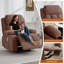 Chaise berçante pivotante Chifley avec massage par vibration et chaleur, poche latérale, port de charge USB et 2 porte-gobelets