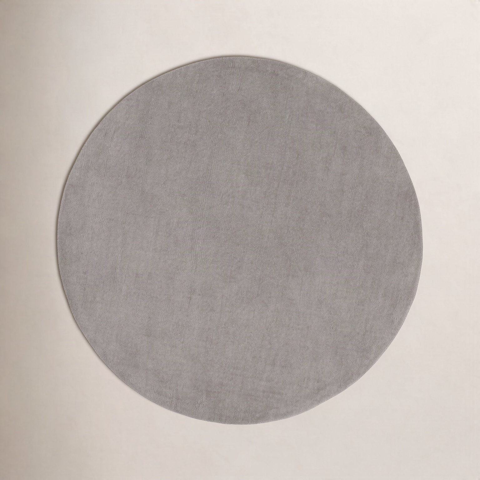 Crowe Dark Gray Hand-Loomed Striped Wool Rug, Round 6'