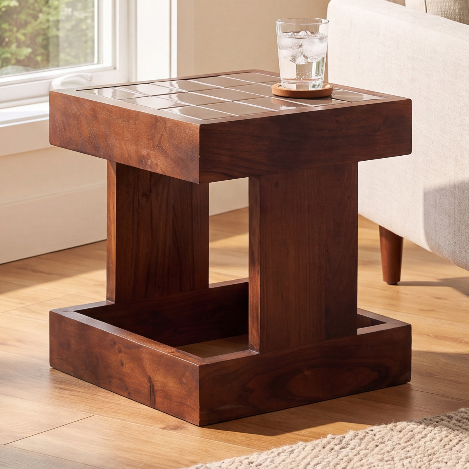 Paulding 15" Acacia End Table, Brown