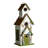 20"H Oversized White And Green Distressed Solid Wood 3-Story Villa Decorative Outdoor Garden Birdhouse