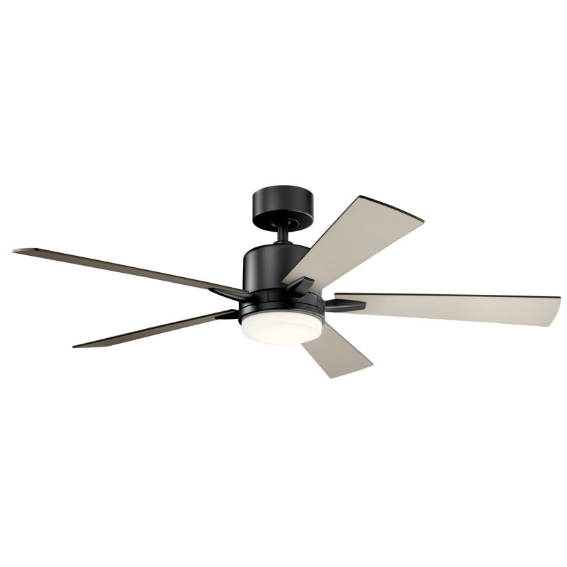 Lucian 52'' Ceiling Fan, Steel, Satin Black