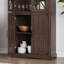 Armoire de salle à manger haute de 69 po avec lumières RVB Volker
