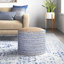 Baugh Upholstered Cotton Blend and Jute Ottoman