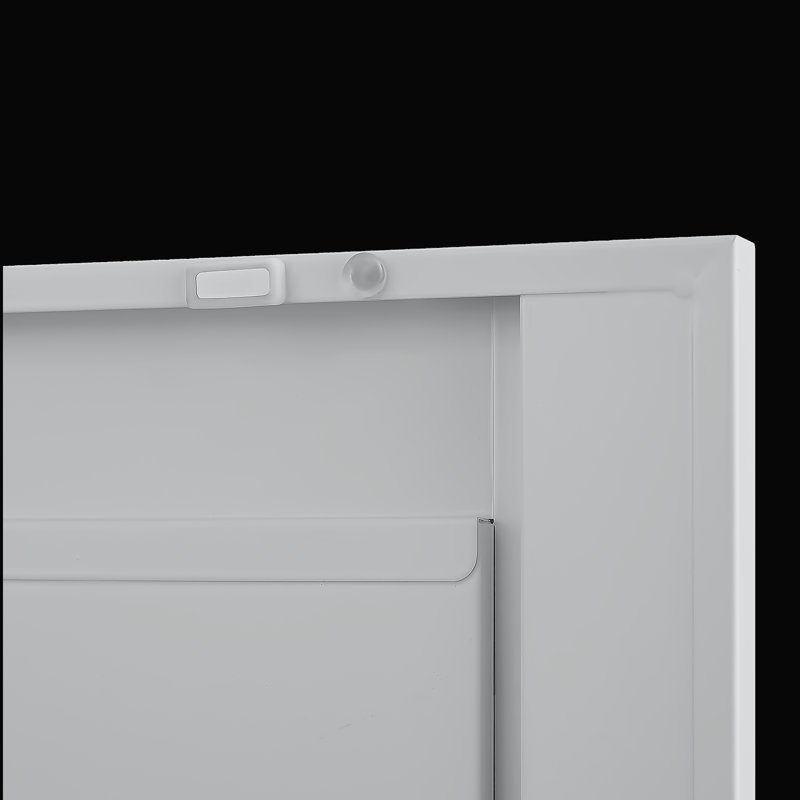 Armoire de rangement en métal avec tablettes réglables, Blanc