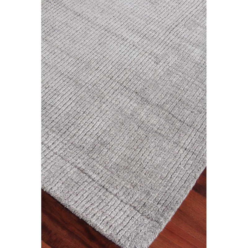Robin Hand-Loomed Cotton Charcoal Area Rug, Rectangle 10' x 14', Gray