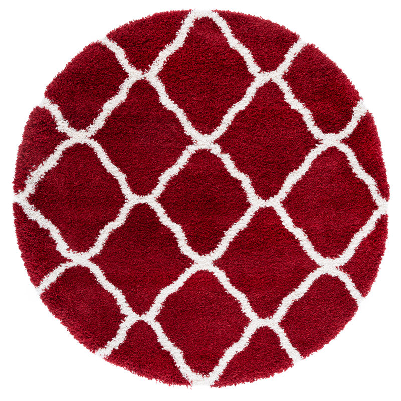 Tapis à poils longs Darrold Hudson, Rond 5 pi