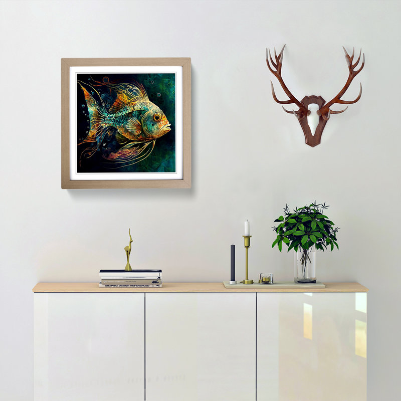 Single Picture Frame Print on Wood, Oak