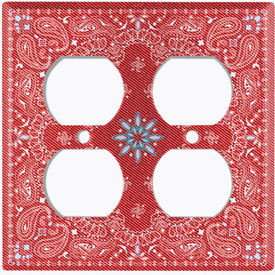 Plaque murale rectangulaire à 2 bandes Paisley Bandana