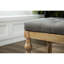 Banc de salle à manger gris en bois massif - Collection Habit, tissu d'ameublement de qualité, fabrication stable, salle à manger l 48 po x P 19,5 po avec rembourrage de siège luxueux, structure de pieds, X
