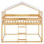Lit simple superposé en bois avec tente-1277316041