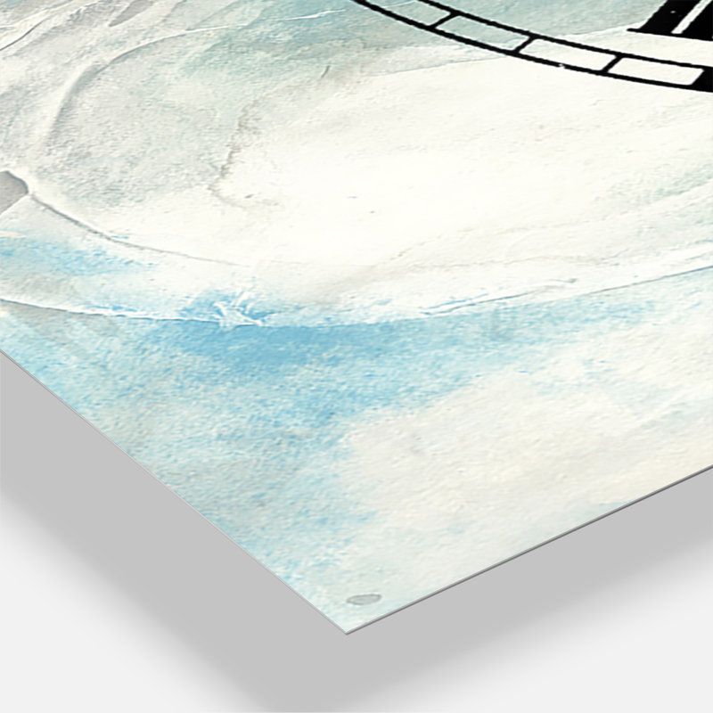 Horloge murale Pale Blue Shade III