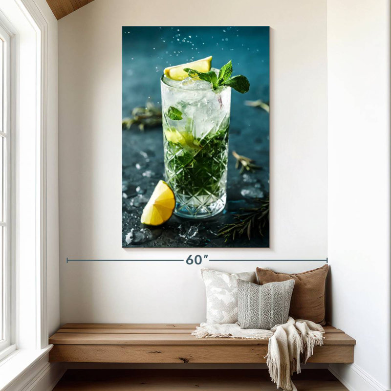 Grand cocktail mojito Yarlin, H 51 po x l 34 po