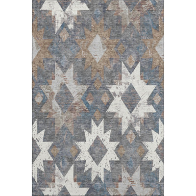 Premium Machine Washable Fairwood AMF1879 Aztec Rug