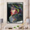 Femme à la mode avec des cheveux colorés arc-en-ciel - reproduction d'art sur toile glam